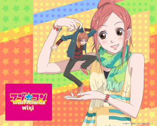 Girl pinkhair guy greenscarf colorful - a green scarf free wallpaper for desktop