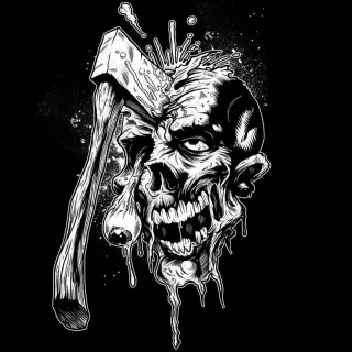 Skull hammer bloody face black - dark art free wallpaper for tablet