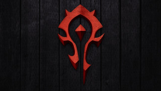 Red logo wooden wall black 2 - a wooden wall free wallpaper