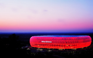 Large building red light night 2 - andreas gursky free wallpaper for desktop