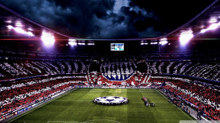 Stadium crowd people flag field - a stadium full free wallpaper