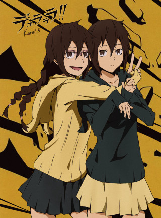 Girls hugging black yellow dress - their back free wallpaper for mobile