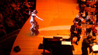 Woman dress performing stage orchestra - eva gonzalès free wallpaper