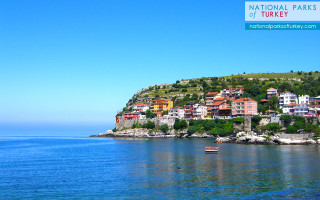 Boat water town hill sign - national free wallpaper