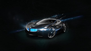 Futuristic car blue light dark - a futuristic car free wallpaper for desktop