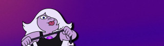 Cartoon character stick pointing purple - a purple background behind her free wallpaper for desktop