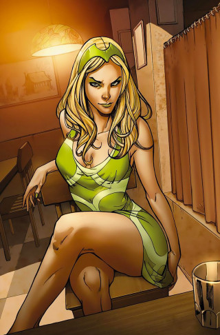 Cartoon woman chair coffee light - a light free wallpaper for mobile