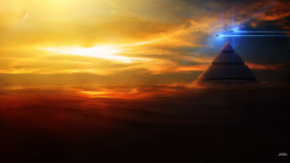 Triangle shaped object sky bright - object in the sky free wallpaper
