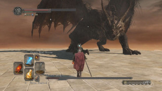 Man dragon sword scenery dark - free gaming wallpaper