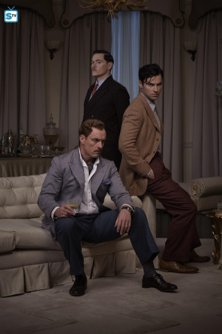 Three men suits couch living - suit free wallpaper for mobile