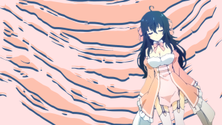 Woman dress pink background waves - wave free wallpaper