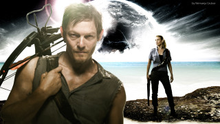 Beach skull man woman bow - apocalyptic free wallpaper for desktop