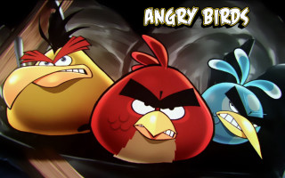 Angry birds group black background - angry bird free wallpaper
