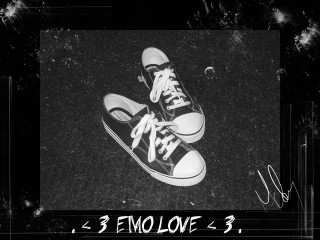 Sneakers emo love 3 white - white ink free wallpaper
