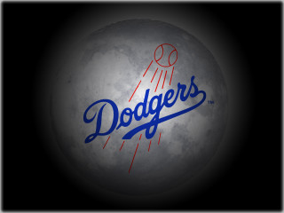 Dodgers logo ball black background - a ball free wallpaper
