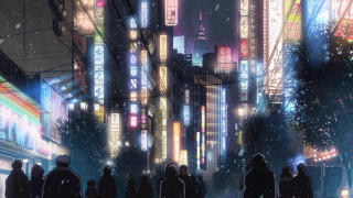 City night neon lights people - the street free wallpaper for desktop