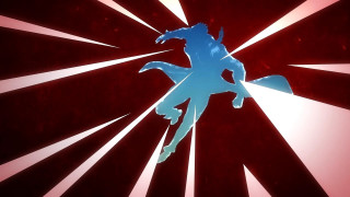 Stylized horse red background white - white line free wallpaper for desktop