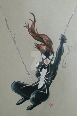 Woman swinging blu blindfold bodysuit - artgerm free wallpaper for mobile