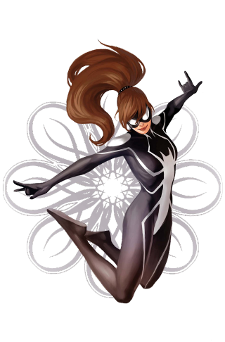 Woman black white outfit gun 5 - artgerm free wallpaper for mobile