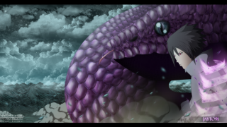 Purple man dragon night cloud - a black head free wallpaper