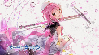 Girl pink hair sword pink - pink hair holding free wallpaper