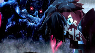 Demonic monsters rain glowing eyes - a video game scene free wallpaper