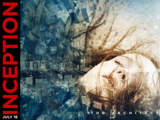 Woman head hands city background - architecture free wallpaper