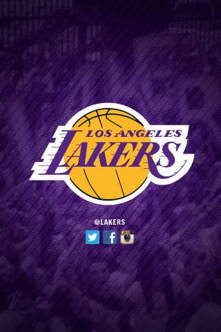 Lakers logo purple background white - official medium free wallpaper for mobile