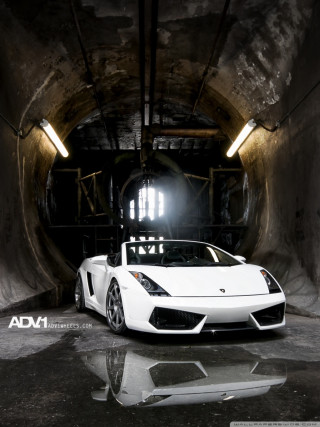 White sports car tunnel light - don arday free wallpaper for mobile