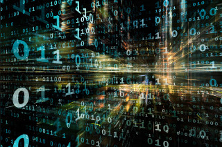 Digital numbers city night cybernetics - les automatiste free wallpaper for desktop