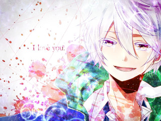 Anime whitehair boy tie smile - you free wallpaper for desktop