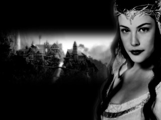 Woman white dress crown castle - a crown free wallpaper