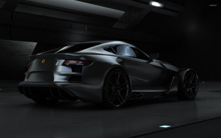 Black sports car dark room 26 - a black sports car free wallpaper for desktop