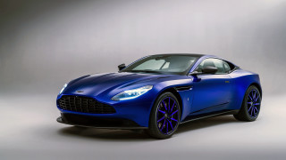 Blue sports car matte black - a studio photo free wallpaper