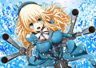 Anime character blue outfit snow - her foot free wallpaper