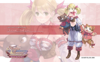 Girl holding two dogs and - a red border free wallpaper for desktop