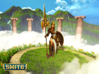 Woman costume spear shield field - splash art free wallpaper for desktop