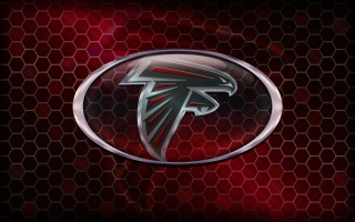 Atlanta football logo red background 2 - hexagonal free wallpaper
