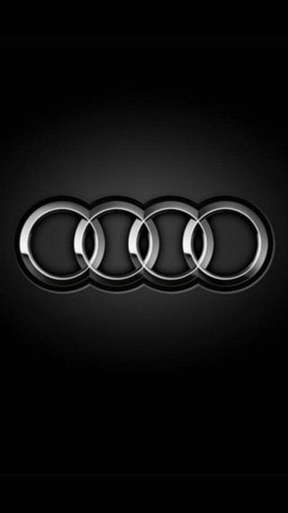 Audi logo black white background - carlos trillo name free wallpaper for mobile