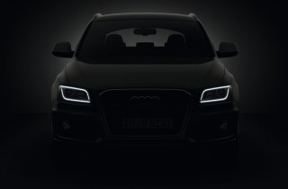 Black car white headlight black - a white light free wallpaper