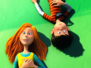 Couple people laying green floor - a green surface free wallpaper