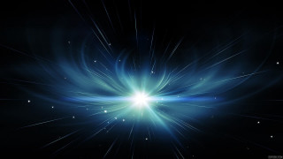 Blue star burst black background 2 - blue star free wallpaper