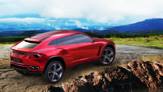 Red sports car rocky road 2 - the mountain free wallpaper