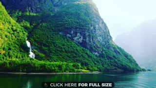 Waterfall mountain lake click here - here free wallpaper