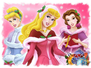 Princesses christmas background bell group - a christmas background free wallpaper