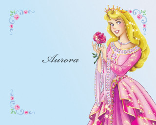 Princess holding rose name card - a rose free wallpaper