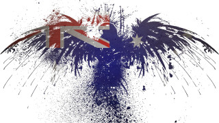 Bird flag blue white red - a red star free wallpaper