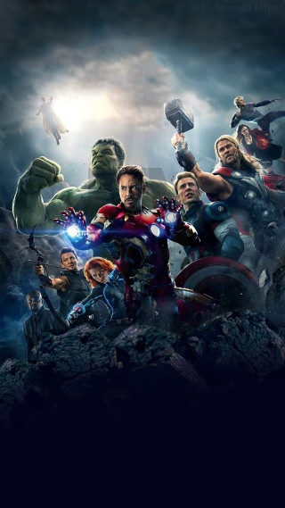 Avengers characters dark background sky - avgust černigoj free wallpaper for mobile