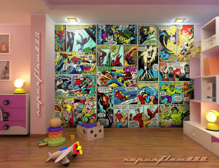 Comic book toys room toy - temporary free wallpaper