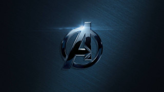 Avengers logo image movie avengers - blue background free wallpaper